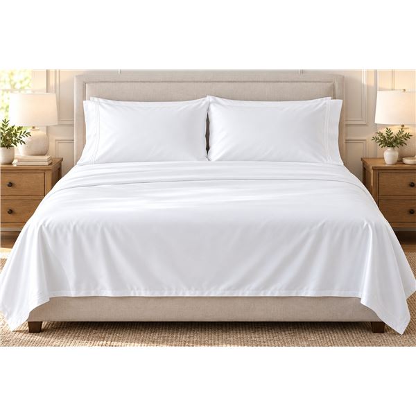 Kingsdown Royale Sheet Set (White) Size- Queen