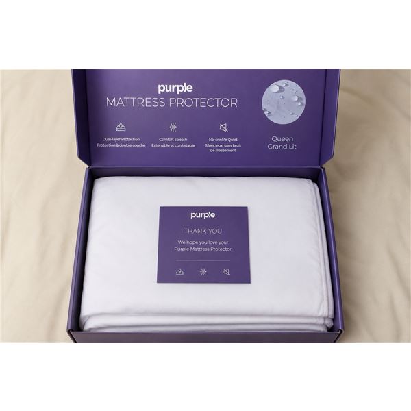 Purple Mattress Protector (White)