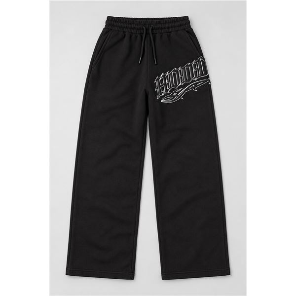 Hoodrich Dark Oversized Open Hem Jogger (Black )