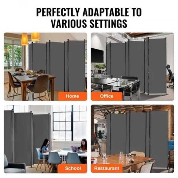 Brand New - VEVOR Fabric Room Divider Gray