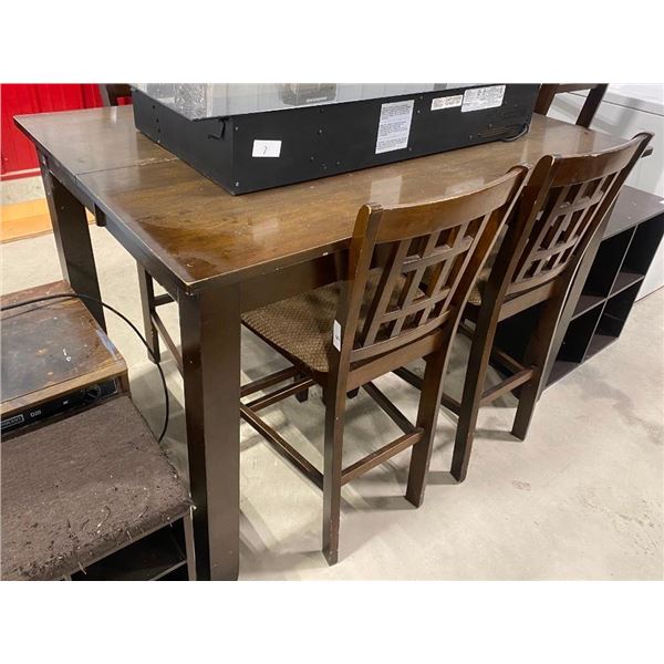 54X36X36IN WOODEN TABLE WITH 6 CHAIRS