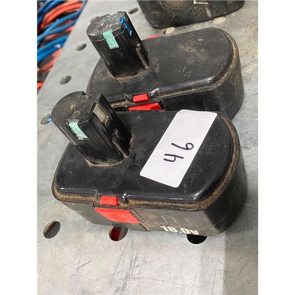 TWO 18V DRILL BATTERIES - UNSURE WHAT THEY FIT
