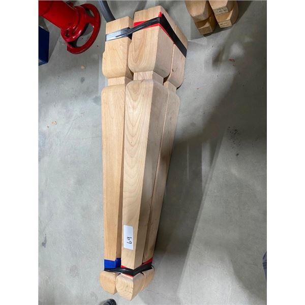4 OF 29.5IN WOODEN TABLE LEGS