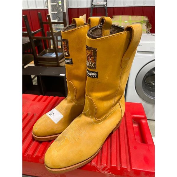 SIZE 7 KODIAK COWBOY BOOTS - STEEL TOE