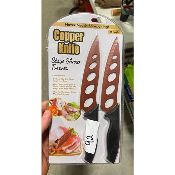 2 COPPER KITCHEN KNIVES