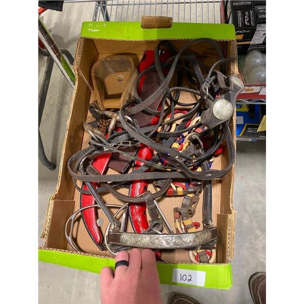 BOX OF ASSORTED HORSE EQUIPMENT