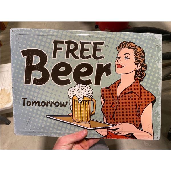 NEW FREE BEER SIGN
