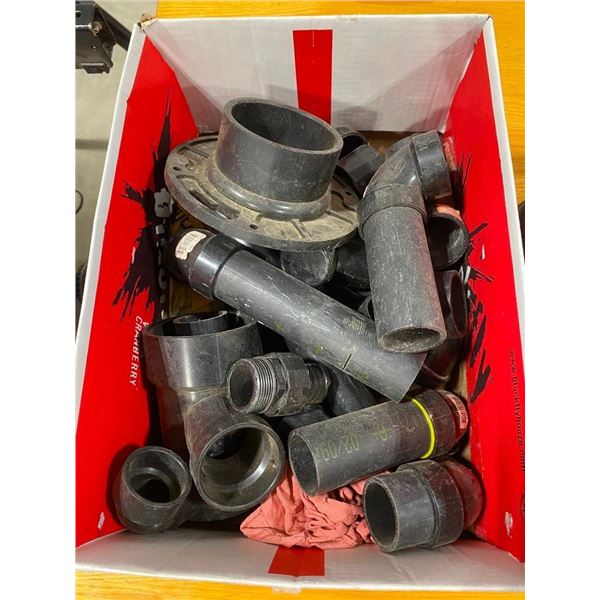 BOX OF ASSORTED PLUMBING ADAPTERS AND CONNECTORS