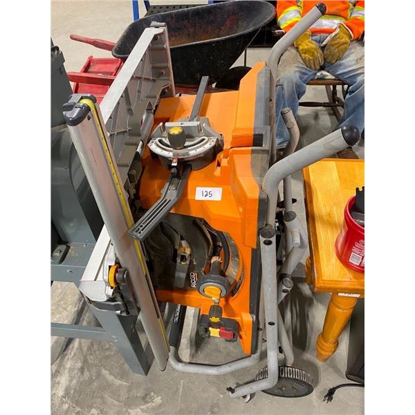 10IN RIDGID FOLDABLE TABLE SAW WITH EXTRA ACCESSORIES