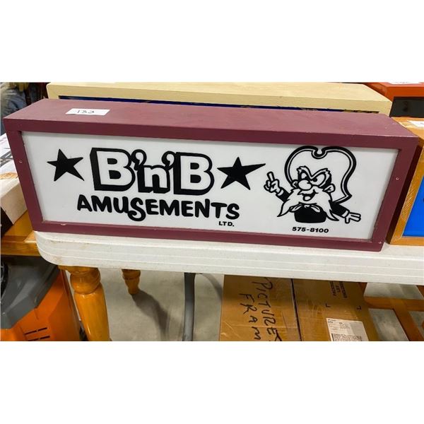 23X8IN AMUSEMENT LIGHT-UP SIGN