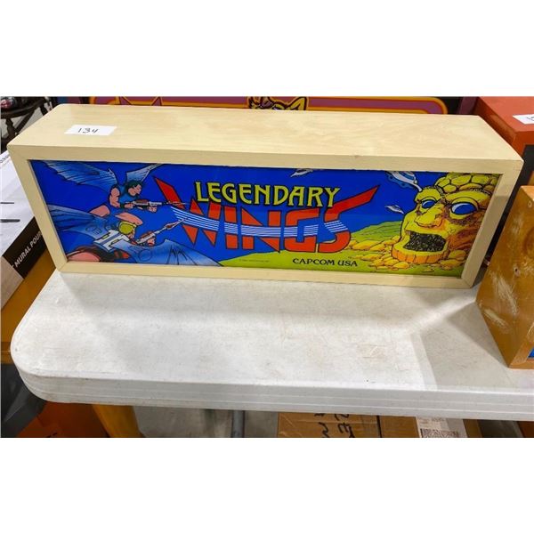 24.5X8.5IN LEGENDARY WINGS LIGHT-UP SIGN