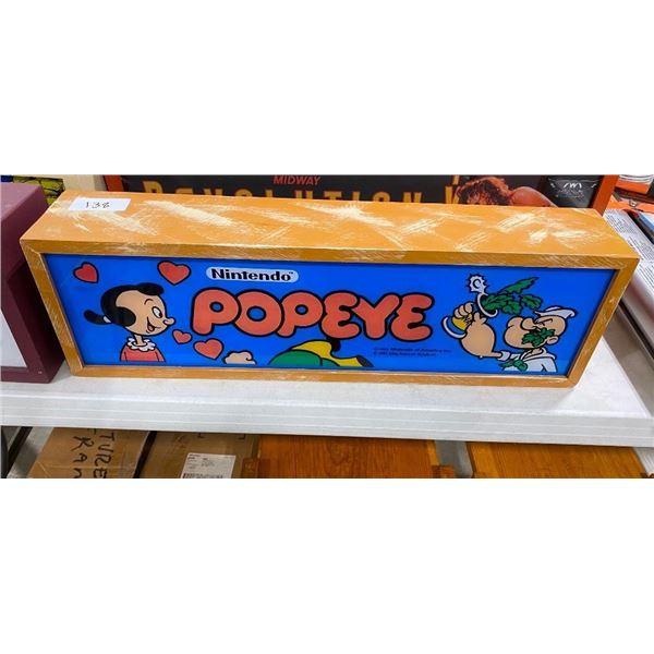 24.5X7.5IN POPEYE LIGHT-UP SIGN