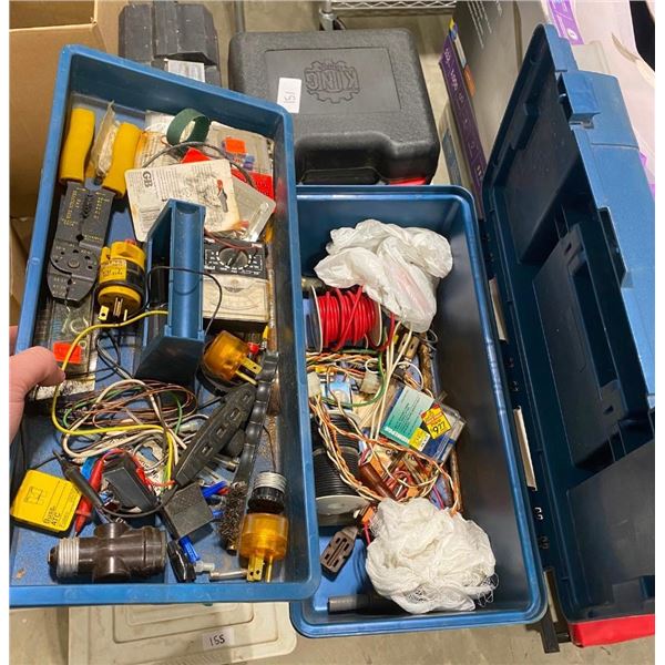 TOOL BOX WITH SOME ELECTRICAL ACCESSORIES