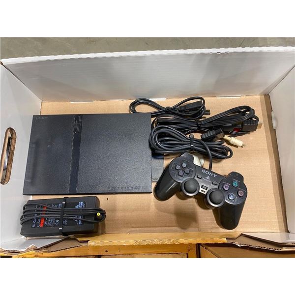 PLAYSTATION 2 WITH CONTROLLER AND CORDS