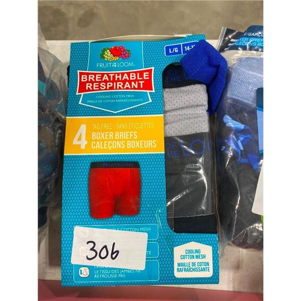 4 PAIR OF SIZE L MENS BOXER BRIEFS