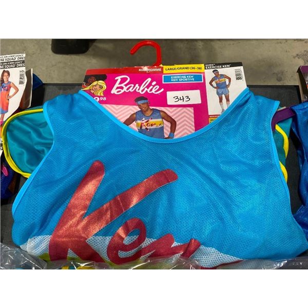 KEN BARBIE SIZE L TOP AND SHORTS COSTUME