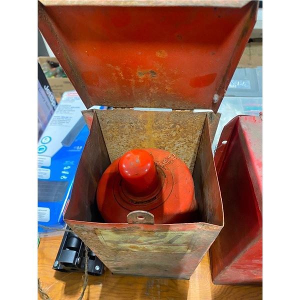 2 VINTAGE FIREPOTS