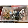 Image 1 : BOX OF ASSORTED COLLECTABLE BELLS AND COUPLE FIGURES