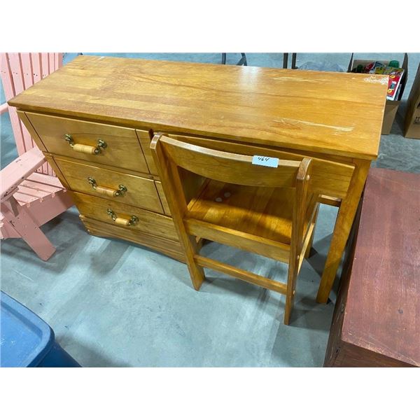50X16IN WOODEN DESK WITH CHAIR