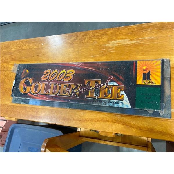 2003 GOLDEN TEE PLASTIC SIGN