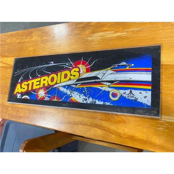 ASTEROIDS PLASTIC SIGN