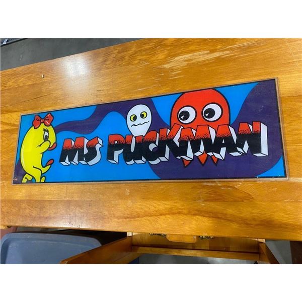 MS PUCKMAN PLASTIC SIGN