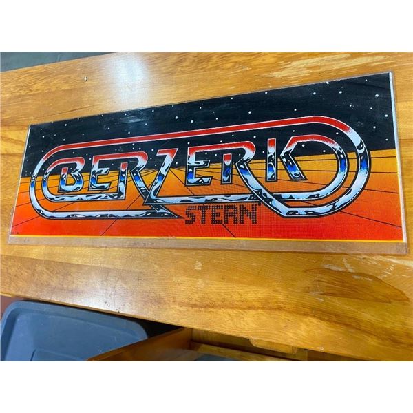 BERZERK PLASTIC SIGN