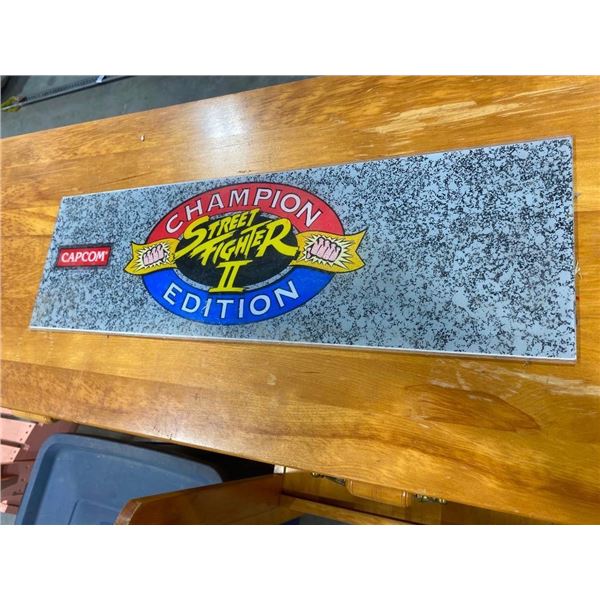 CHAMPION STREET FIGHTER PLASTIC SIGN