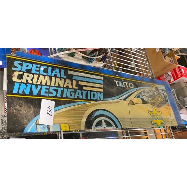 SPECIAL CRIMINAL INVESTIGATION GLASS SIGN