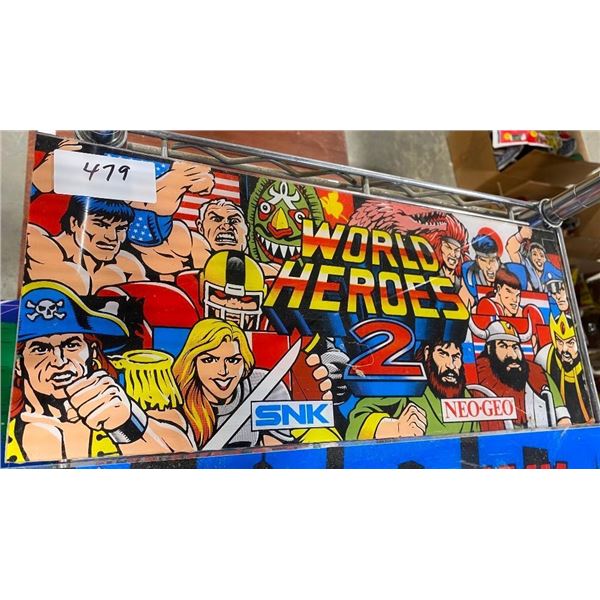 WORLD HEROS PLASTIC SIGN