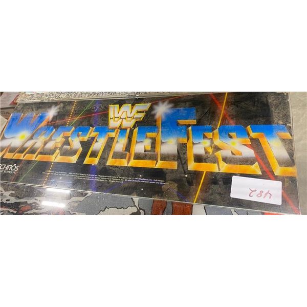WRESTLEFEST PLASTIC SIGN