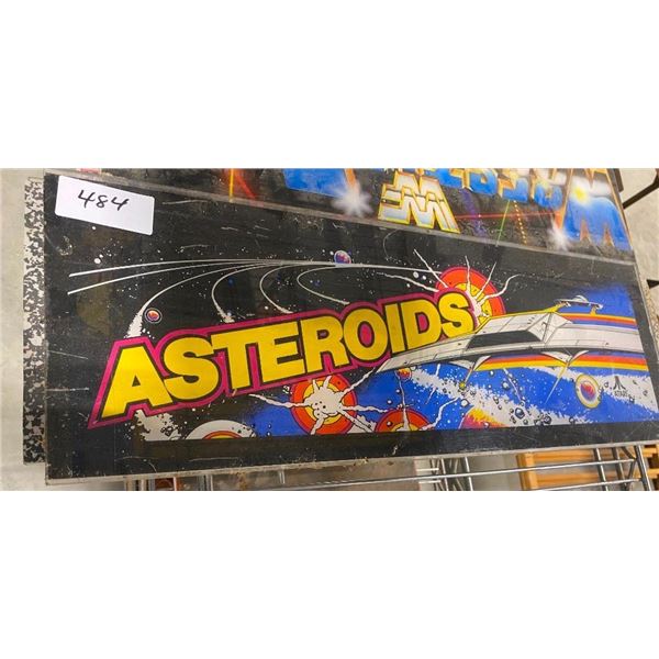 ASTEROIDS PLASTIC SIGN