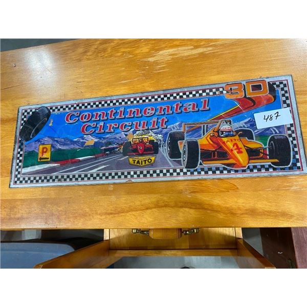 CONTINENTAL CIRCUIT GLASS SIGN