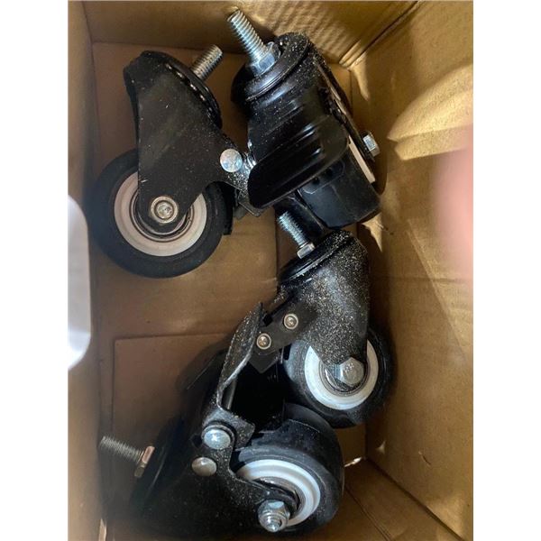 4 SMALL WHEEL CASTORS