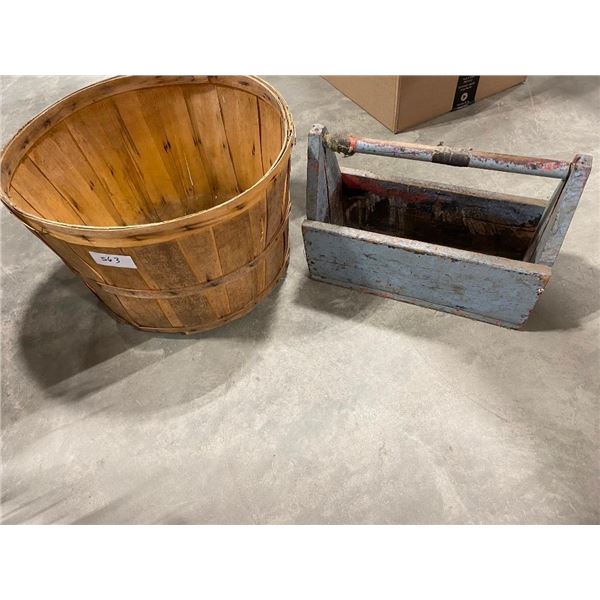 BASKET AND A HAND BOX