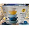 Image 1 : 5-PC MELAMINE BOWL SET WITH LIDS