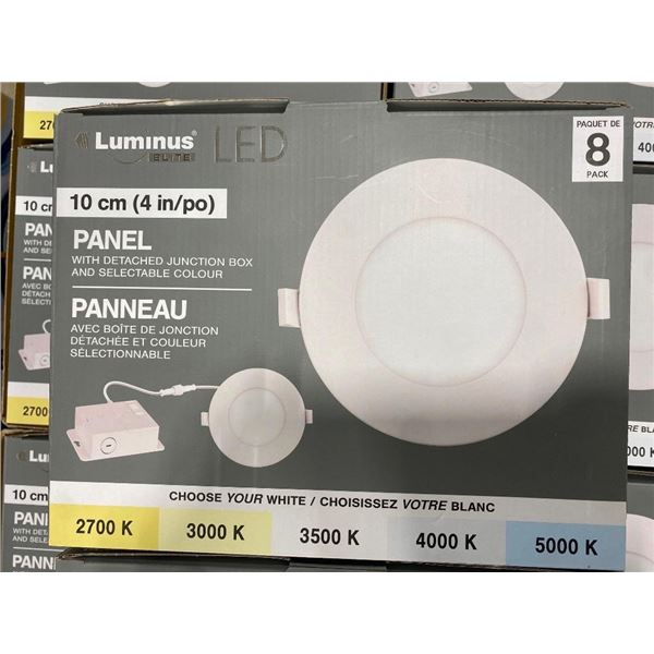 8-PACK OF LED 4 INCH POT LIGHTS WITH JUNCTION BOX