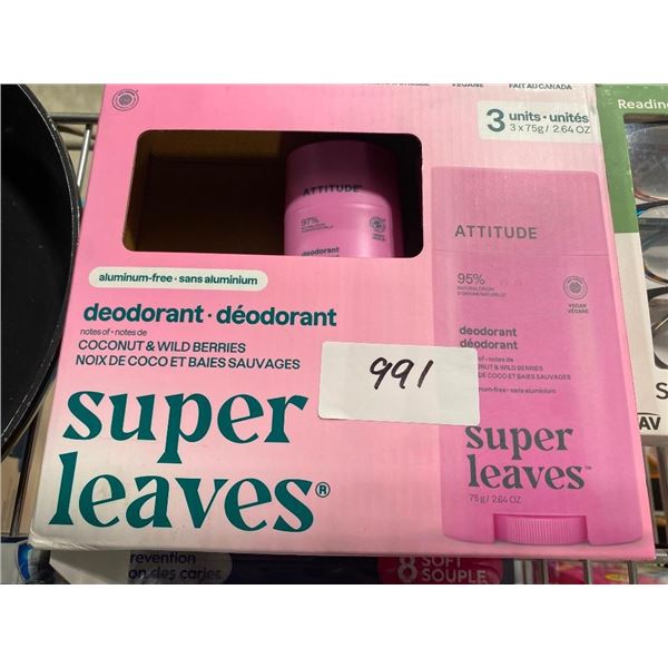 2 WOMENS ATTITUDE DEODERANT STICKS