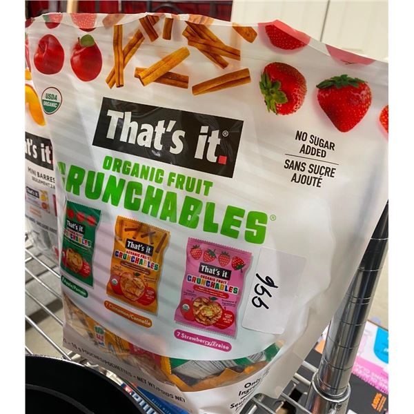 APPROX. 15 ORGANIC FRUIT SNACKS