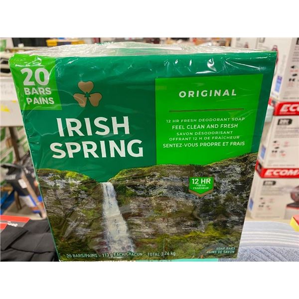 20 IRISH SPRING BARS OF SOAP