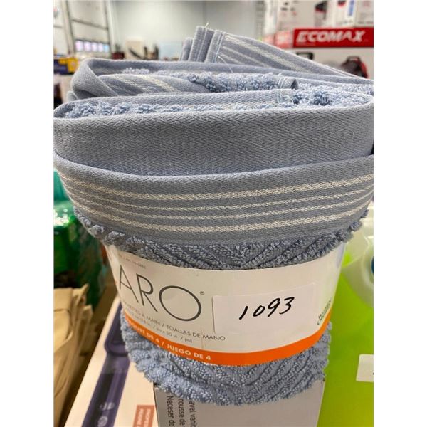 4-PACK OF LIGHT BLUE HAND TOWELS
