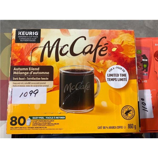 80 MCCAFE DARK ROAST KEURIG PODS