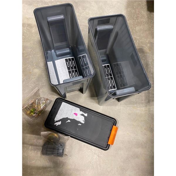 TWO SMALL TRASHCANS