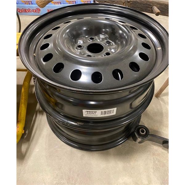 TWO 18IN STEEL RIMS - FULL SIZES, ETC IN PICS