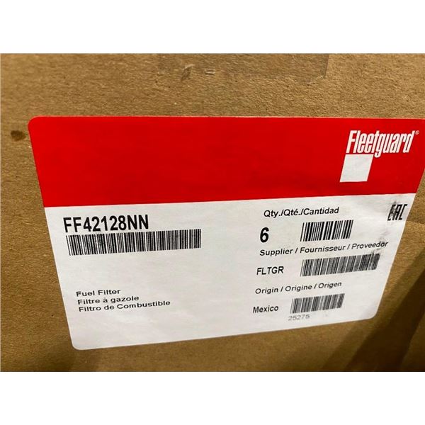 6 FLEETGUARD FUEL FILTERS - PART NUMBER IN PICTURE