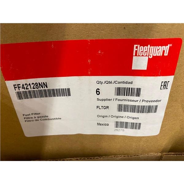6 FLEETGUARD FUEL FILTERS - PART NUMBER IN PICTURE