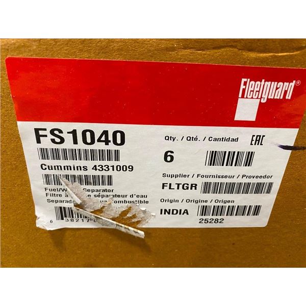 6 FLEETGUARD CUMMINS FUEL / WATER SEPARATOR FILTERS - PART NUMBER IN PICTURE
