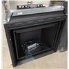 Image 1 : PROPANE / GAS FIREPLACE ENCLOSURE - MISSING GLASS AND SCREEN - HAS FEW SMALL DENTS AS SEEN IN PIC