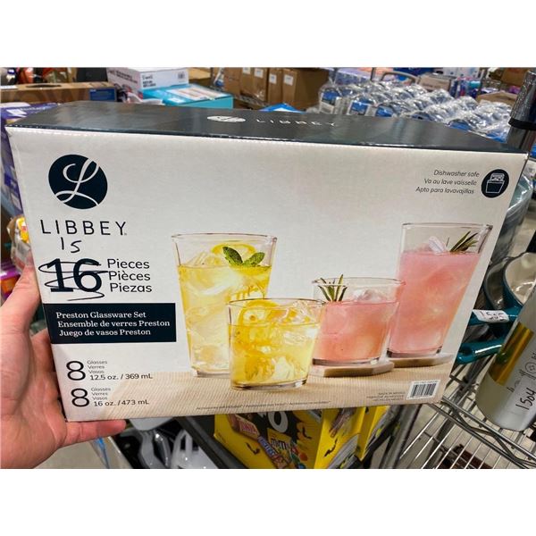 15PC LIBBEY KITCHEN GLASSWARE SET