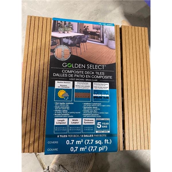 7.7SQ FT OF COMPOSITE DECK TILES